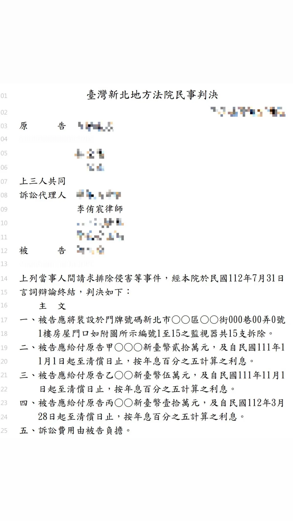 惡鄰居裝監視器怎麼辦，委任律師保障隱私權！案例分享|台中律師、民事律師