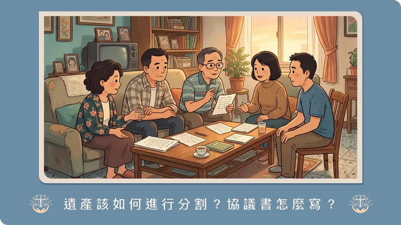繼承人間意見一致想分割遺產？律師解析「遺產分割協議書」的必備要件與繼承登記接軌流程
